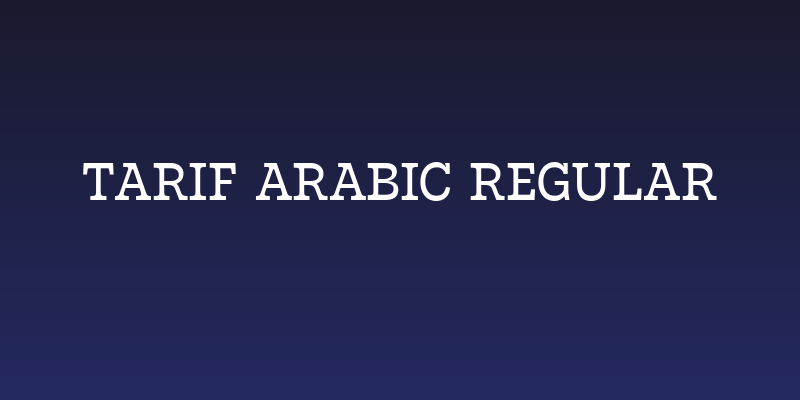 Tarif Arabic Regular Social Header