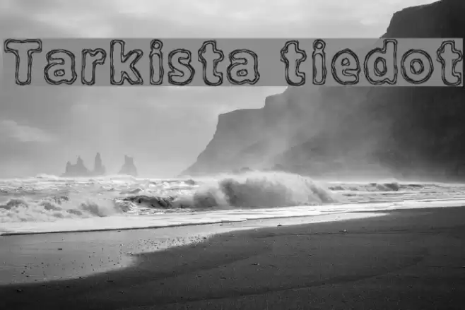 Tarkista tiedot Font examples