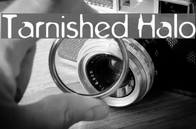 Tarnished Halo Font examples