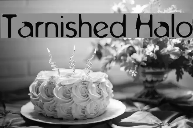 Tarnished Halo Font examples