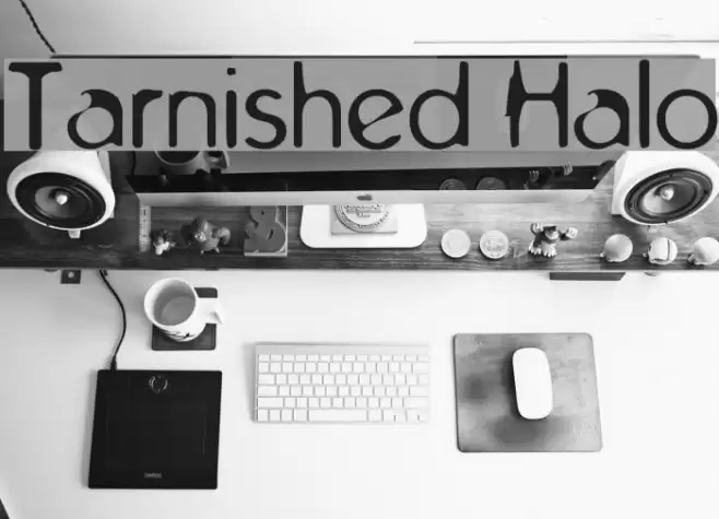 Tarnished Halo Font examples