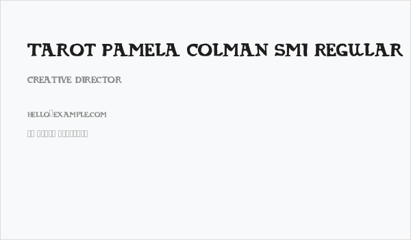 Tarot Pamela Colman Smi Regular Business Card