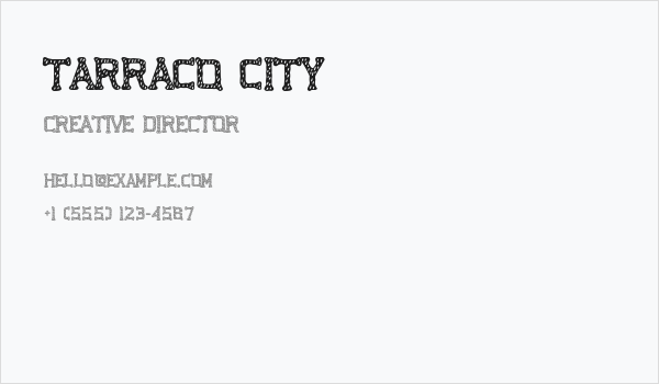 Tarraco City Business Card