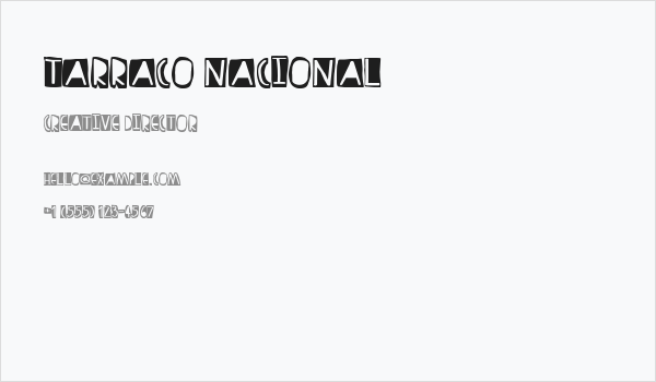 Tarraco Nacional Business Card
