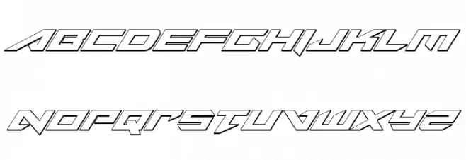 Tarrget 3D Italic Font Litere mari