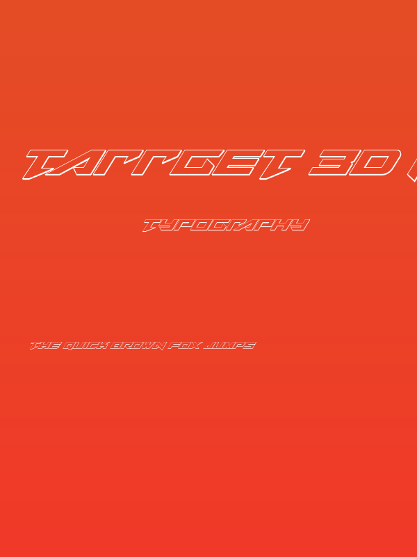 Tarrget 3D Italic Poster