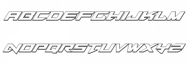 Tarrget 3D Italic Шрифта строчной