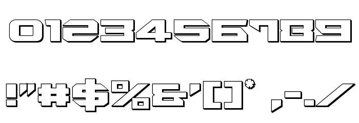 Tarrget 3D Regular Font OTHER CHARS