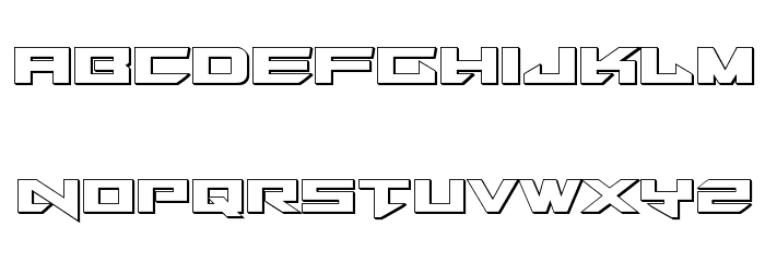 Tarrget 3D Regular Font LOWERCASE