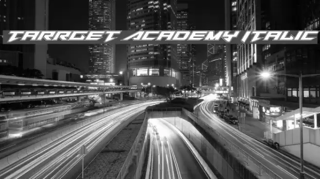 Tarrget Academy Italic Font examples