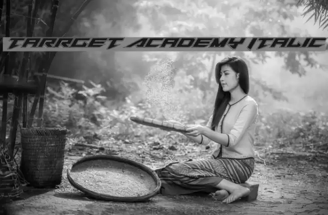 Tarrget Academy Italic Font examples