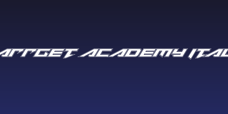 Tarrget Academy Italic Social Header