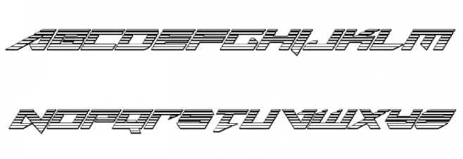 Tarrget Chrome Italic 字体 大写