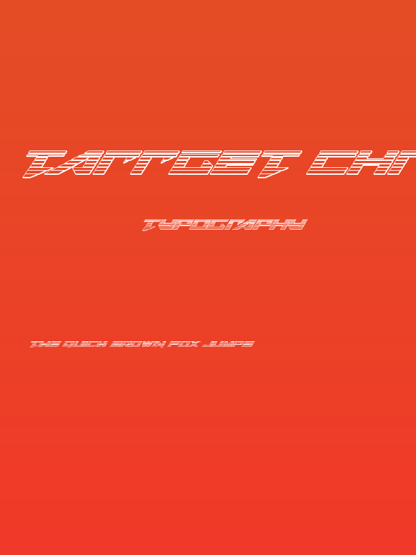 Tarrget Chrome Italic Poster