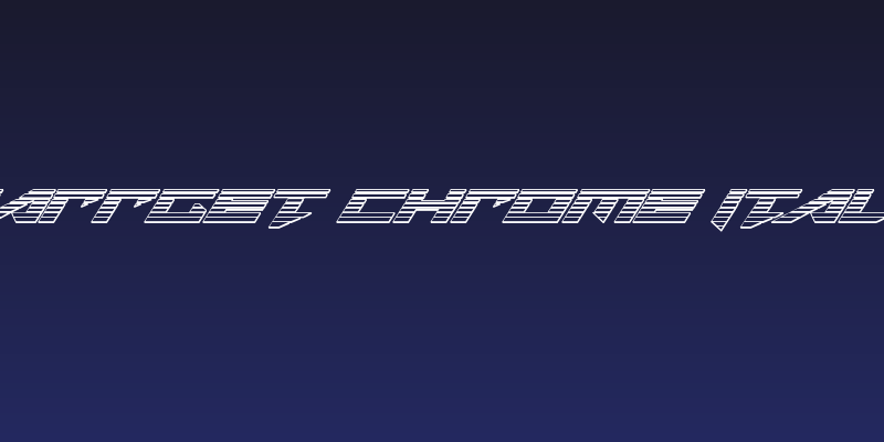 Tarrget Chrome Italic Social Header