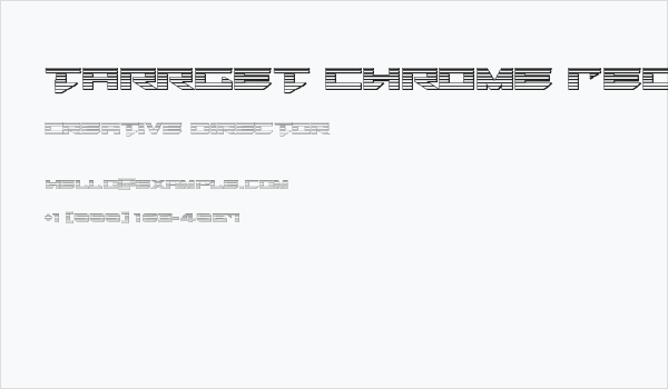 Tarrget Chrome Regular Business Card