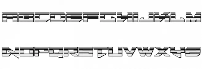 Tarrget Chrome Regular Schriftart Kleinbuchstaben