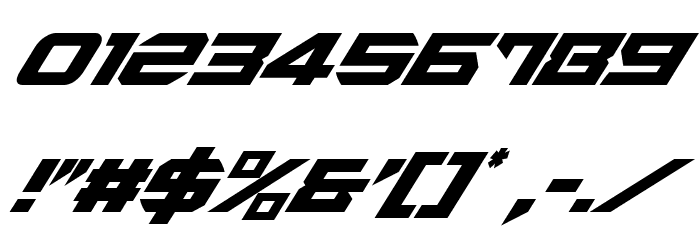 Tarrget Condensed Italic Font OTHER CHARS
