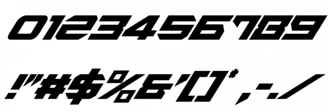 Tarrget Condensed Italic Font OTHER CHARS