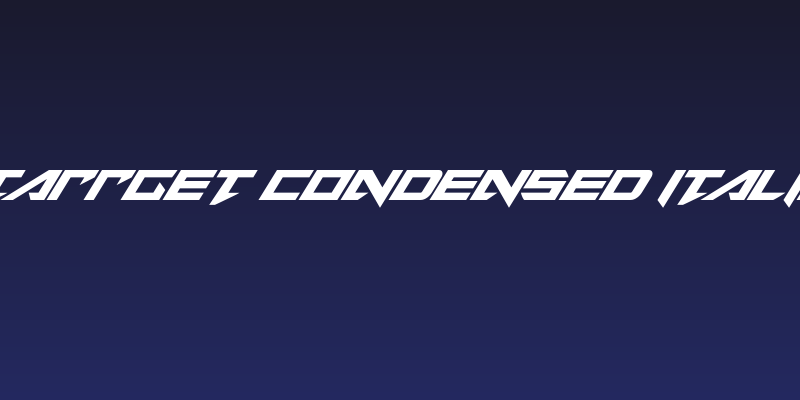Tarrget Condensed Italic Social Header