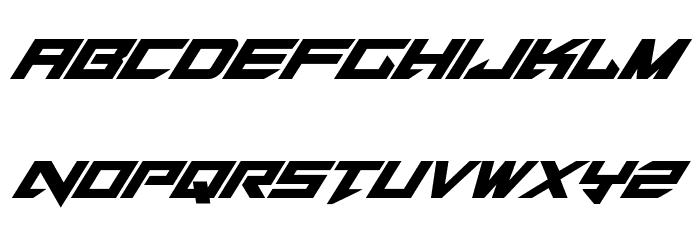 Tarrget Condensed Italic Font LOWERCASE