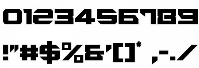 Tarrget Condensed Font OTHER CHARS