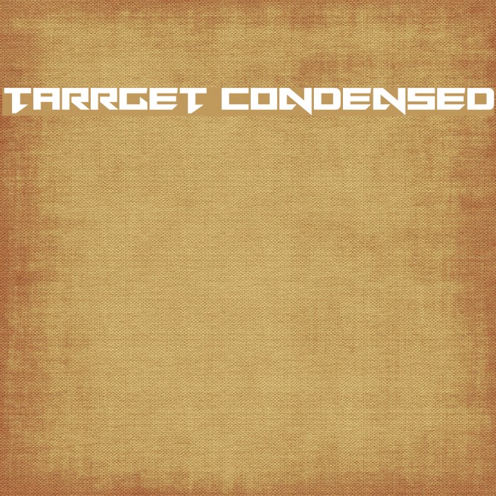 Tarrget Condensed Example 1
