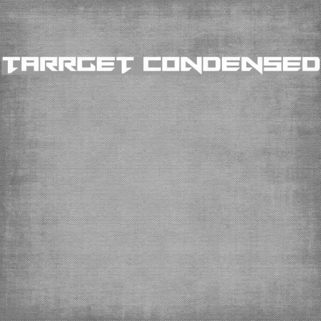 Tarrget Condensed Font examples