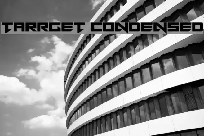 Tarrget Condensed Font examples