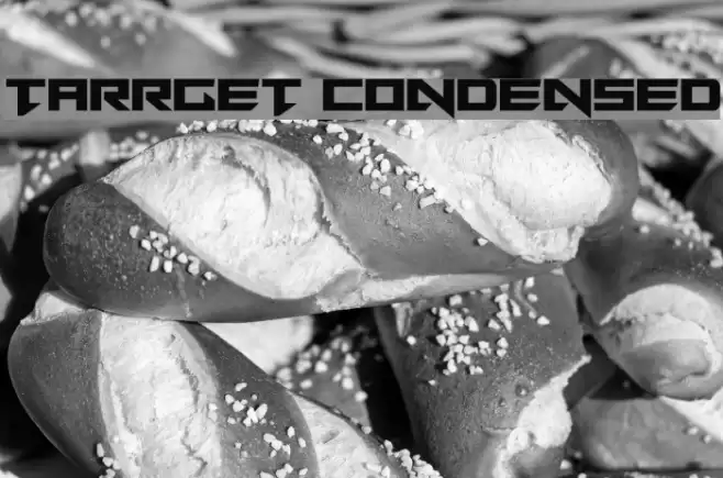Tarrget Condensed Font examples