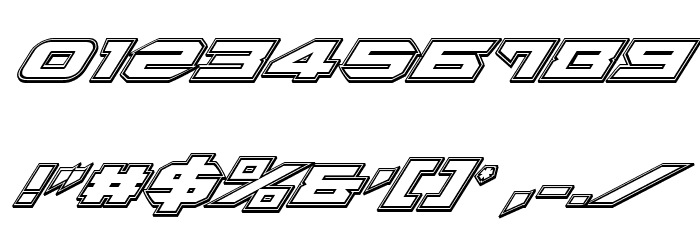 Tarrget Engraved Italic Font OTHER CHARS