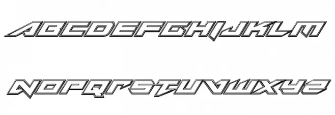 Tarrget Engraved Italic フォント 大文字