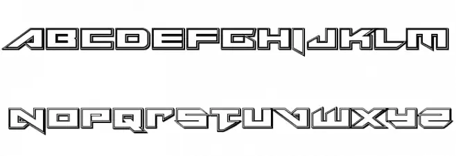 Tarrget Engraved Regular Шрифта ВЕРХНИЙ