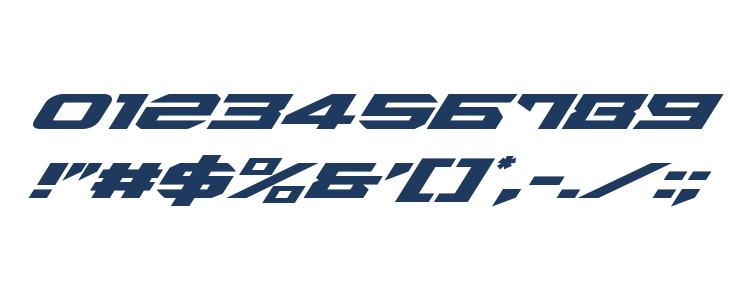 Tarrget Expanded Italic Other Characters