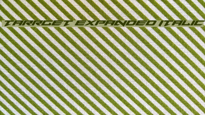 Tarrget Expanded Italic Example 1