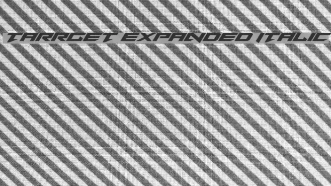 Tarrget Expanded Italic Font examples