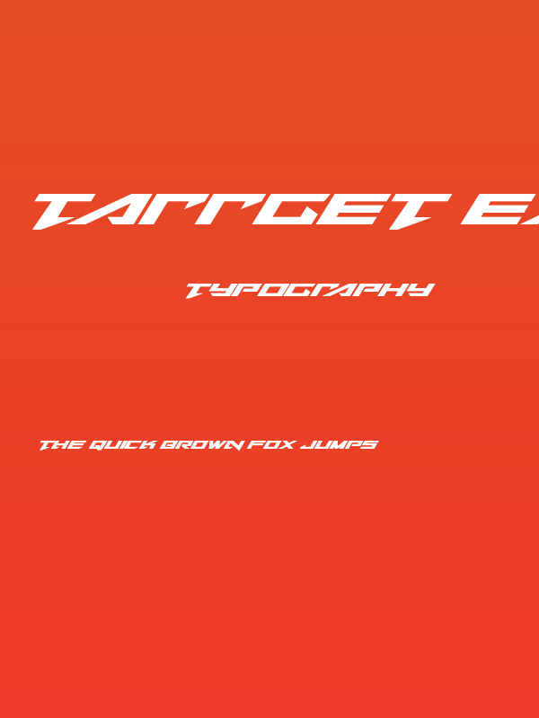 Tarrget Expanded Italic Poster