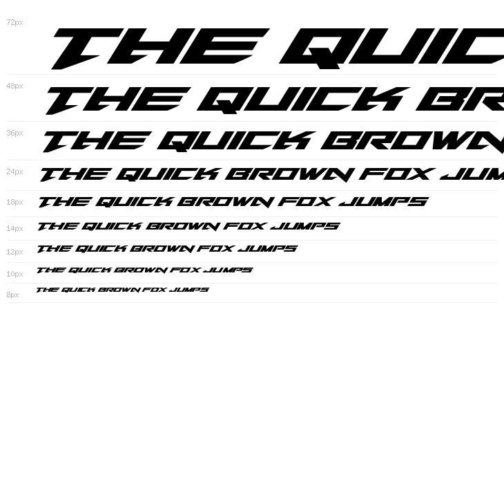 Tarrget Expanded Italic Waterfall