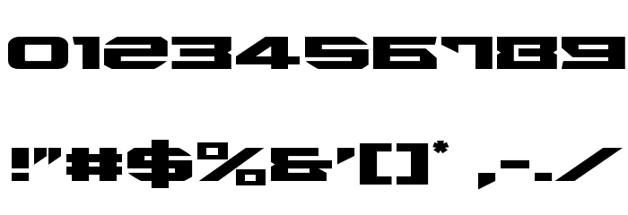 Tarrget Expanded Font OTHER CHARS
