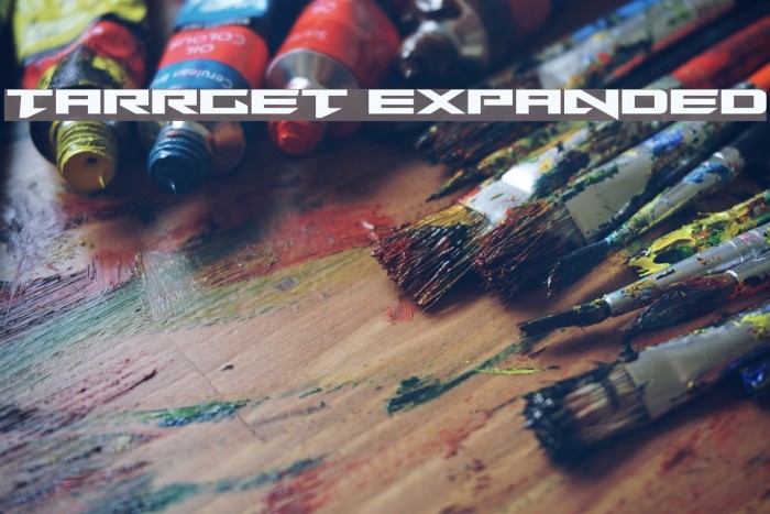 Tarrget Expanded Font examples