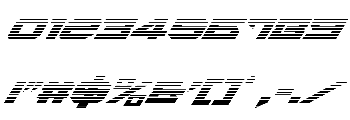 Tarrget Gradient Italic Font OTHER CHARS