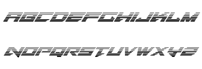 Tarrget Gradient Italic Font LOWERCASE