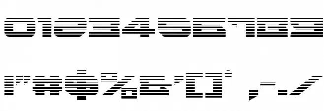 Tarrget Gradient Regular Font OTHER CHARS