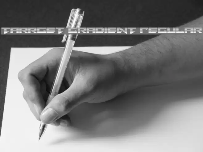 Tarrget Gradient Regular Font examples