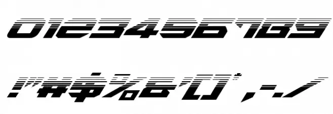 Tarrget Half-Tone Italic Font OTHER CHARS