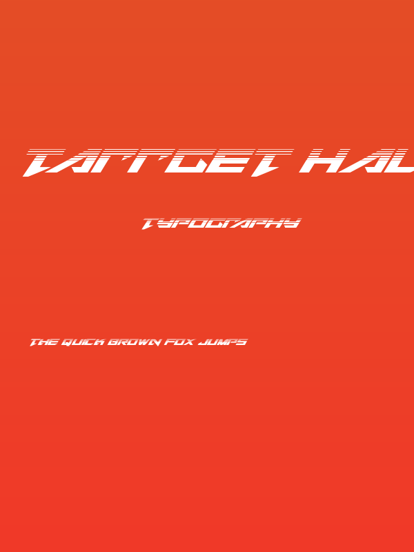 Tarrget Half-Tone Italic Poster