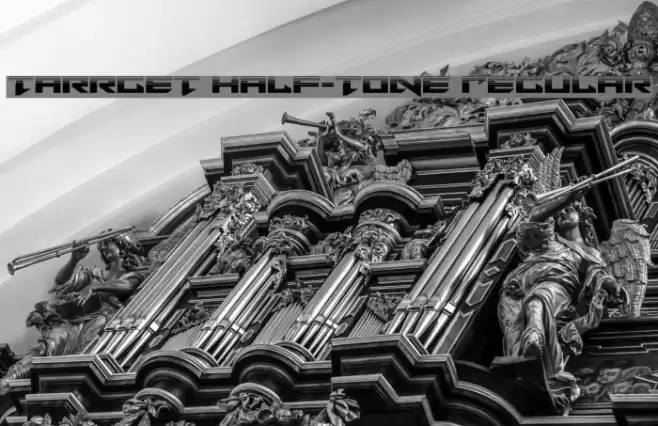 Tarrget Half-Tone Regular Font examples