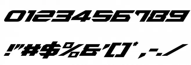 Tarrget Italic Font OTHER CHARS