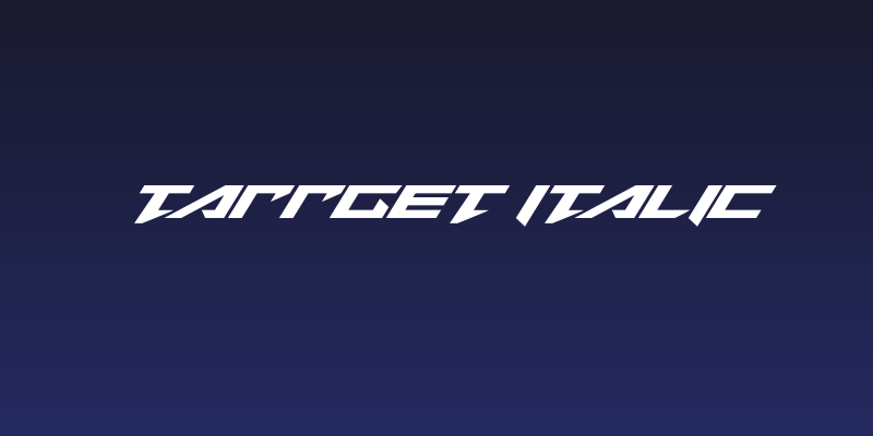 Tarrget Italic Social Header