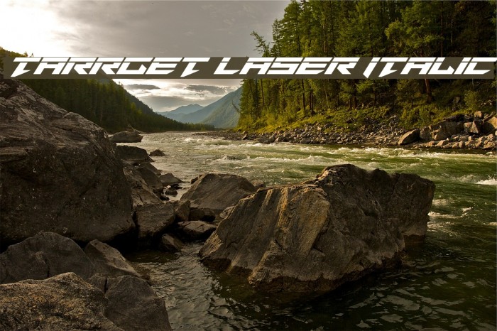 Tarrget Laser Italic Font examples